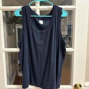 NIC+ZOE Navy Blue Ribbed Tank Top, Plus Size 3X — Essential Summer Vest